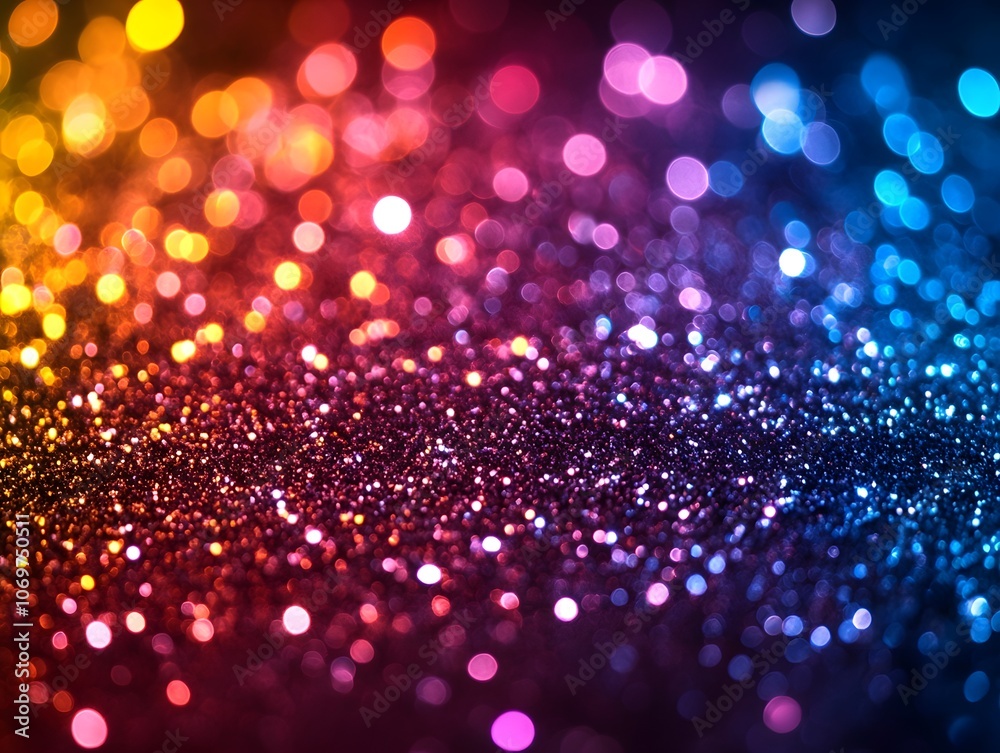 Fototapete Bright gradient background with colorful grains. It represents a mix of energy, movement, fun and liveliness with the grain of old computer graphics or noisy TV. It has a retro or futuristic feel.