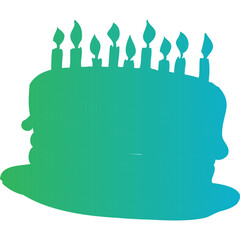 Happy birthday single vector icon