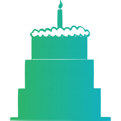 Happy birthday single vector icon