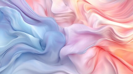 Obraz premium Colorful Waves of Flowing Fabric Abstract Design