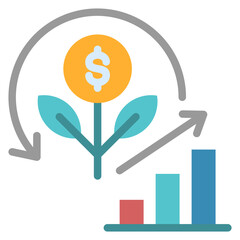 Return On Investment Flat Icon
