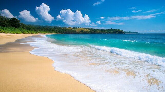 Molang Beach in Tulungagung East Java has big waves and clean beach sand
