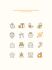 다양한 포인트컬러 라인 아이콘 04
