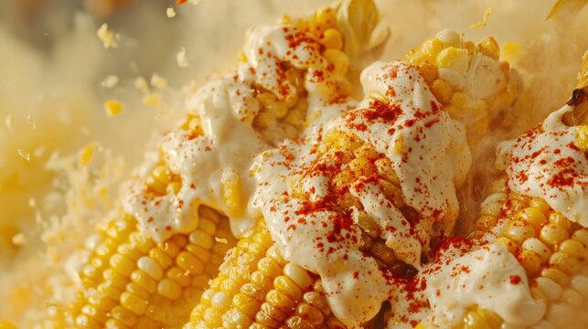 Delight in the flavor of grilled mexican street corn elote