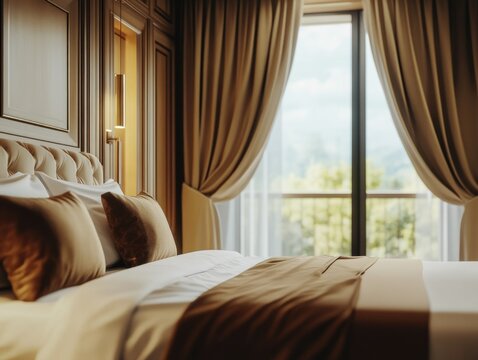 Luxurious Hotel Suite Sunlit Balcony