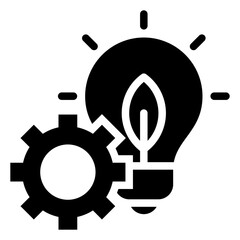 Energy Efficiency Glyph Icon