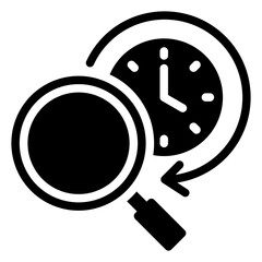 Time Tracking Glyph Icon