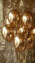 Obraz premium Gold Balloons Background.