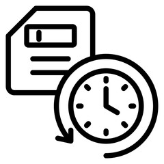 Time Savings Outline Icon