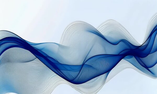 Abstract blue background with waves and lines vector presentation design template, simple white background, high resolution, clear colors, professional quality


