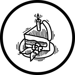 Fototapeta premium Happy birthday single vector icon