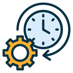 Time Efficiency Outline Color Icon