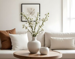 Sleek Minimalist Living Room with Modern Furniture.