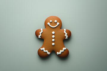 Obraz premium Gingerbread Man Cookie with Festive Decor 