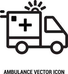   illustration OF An ambulance Vector icon