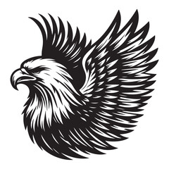 Eagle Silhouette vector art illustration