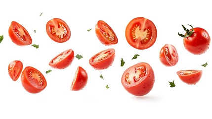 Fototapeta premium Fresh Tomatoes and Peppercorns