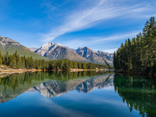 Johnson Lake Banff National Park Panorama
