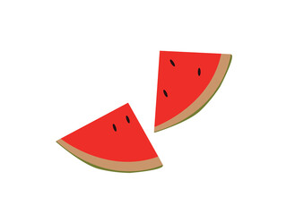Summer Freshness: Minimalist Watermelon Slice Illustration