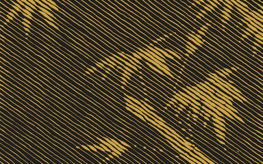 Fototapeta premium Simple diagonal bamboo tree and leaves stripe pattern, hand drawn brush line ink, wood carving, woodcut, engraving, embroidery style nature background good for packaging, stationary, textile 