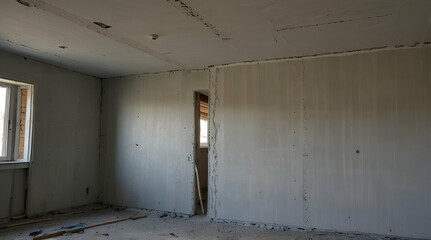 Drywall installation, filling the joints of plaster boards, Generative.ai

