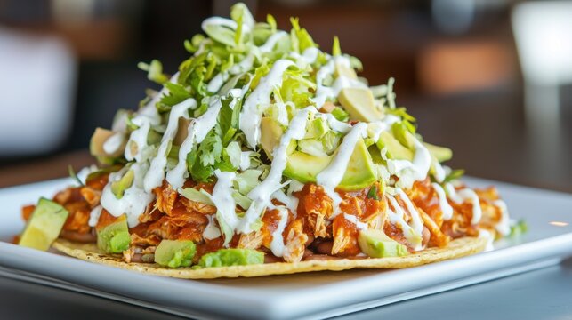 Savor the flavor create delicious chicken tinga tostadas with fresh ingredients
