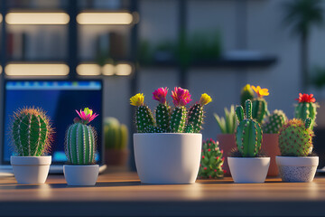 Explore the vibrant world of aofthanit cacti featuring unique shapes and colorful flowers