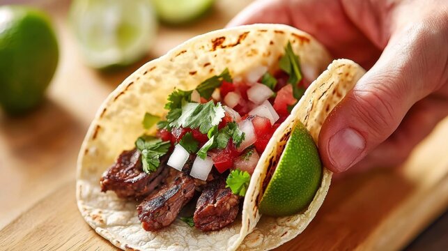 Savor the unique flavor of taco de sesos topped with onions