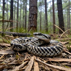 Serene Coils: The Louisiana Pine Snake in Its Environment
