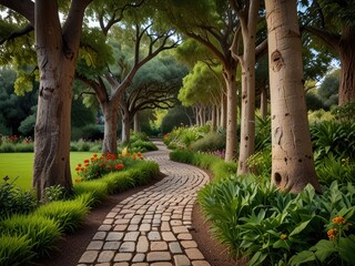 Obraz premium footpath in the park,path in garden