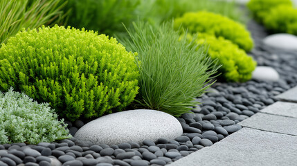 A garden maintained through careful water preservation techniques, including efficient irrigation and smart water management systems, showcasing sustainable gardening practices