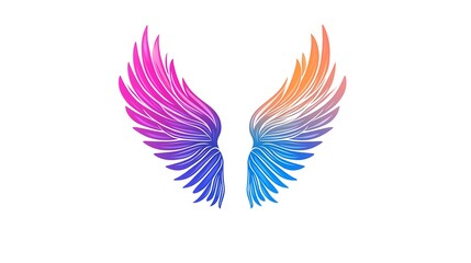 Colorful Angel Wings Illustration