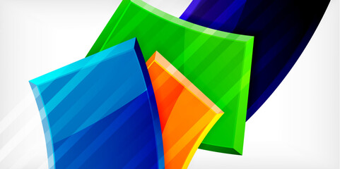 Vector abstract color geometric shapes. Illustration For Wallpaper, Banner, Background, Card, Book Illustration, landing page