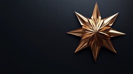 Fototapeta premium decorative xmas star on black background