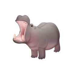Naklejka premium Hippo Emoji 