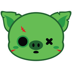 Cute Zombie Pig