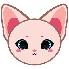 Cute Sphynx with blue eyes