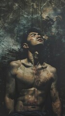 A Man's Struggle: A Dramatic Portrait of Pain and Vulnerability