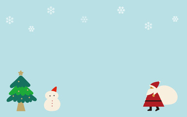 シンプルなクリスマスイメージの背景フレーム