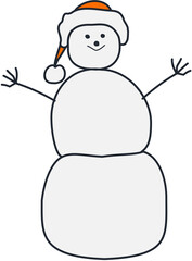 Winter cute snowman Illustration