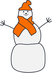 Winter cute snowman Illustration