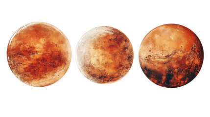 Obraz premium Exploring Dry Mars Landscapes With Celestial Spheres Generative AI