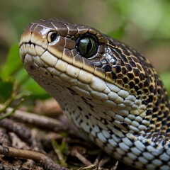 Obraz premium Beauty Revealed: Close-Up of the Louisiana Pine Snake