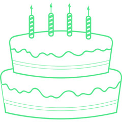 Happy birthday single vector icon