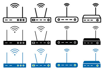 Wifi modem icon vector collection pack