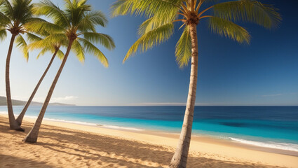 Obraz premium palm tree on the beach