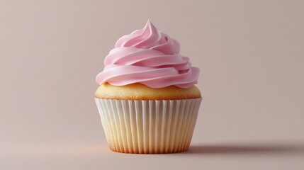 Tasty cupcake isolated on transparent background