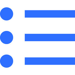 Obraz premium Modern Minimalist Design Featuring Three Blue Circular Shapes Aligned Vertically Next to Three Horizontal Blue Lines