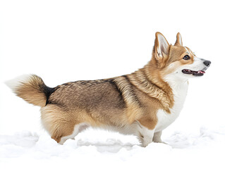 Welsh Corgi puppy on white background