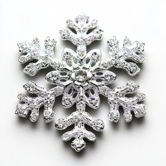 snowflake, high quality studio photography isolated on white background/